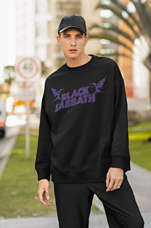 Black Sabbath Müzik Grubu Baskılı Unisex Oversize Sweatshirt