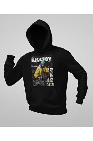Sentinel Kiilljoy Baskılı Unisex Oversize Vallorant Hoodie