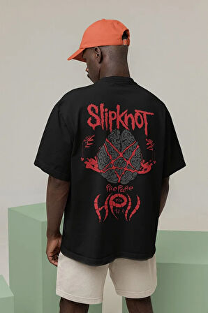 Slipknot Prepare Baskılı Unisex Oversize Rock Metal Tişört