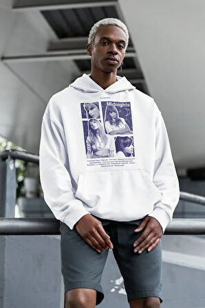 Taylor Swift Midnights Baskılı Unisex Oversize Şarkıcı Hoodie