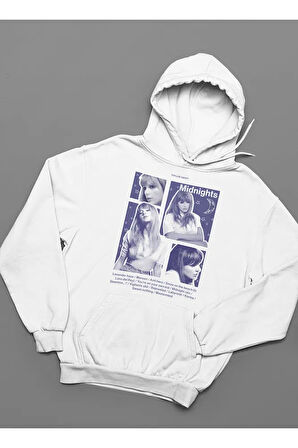 Taylor Swift Midnights Baskılı Unisex Oversize Şarkıcı Hoodie