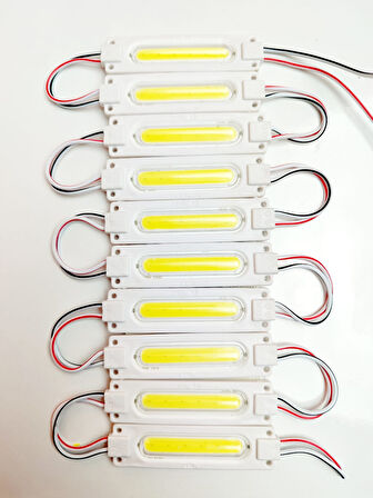 Cob Ledli Su Geçirmez Mercekli Beyaz Neon Parmak Led 10 Adet