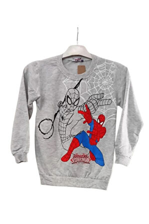 Spiderman Baskılı Şardonlu Erkek Çocuk Sweatshirt