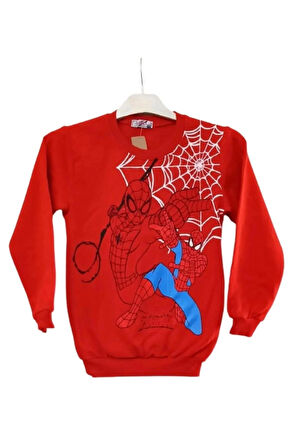 Spiderman Baskılı Şardonlu Erkek Çocuk Sweatshirt