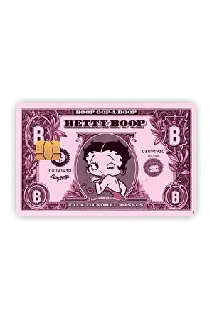 Betty Boop Kart Kaplama Sticker Kart Etiketi