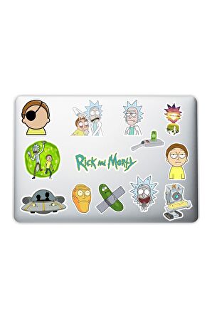 Rick And Morty Dekoratif Laptop Notebook Tablet Telefon Sticker Set 015