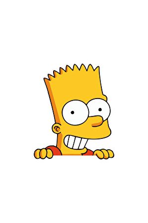 11 X 9,5 Cm Bart Simpson Sticker Araba Laptop Oto Motor Sticker