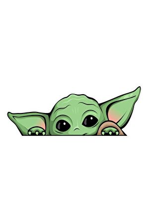 16 X 6 Cm Yoda Sticker Araba Laptop Oto Motor Sticker