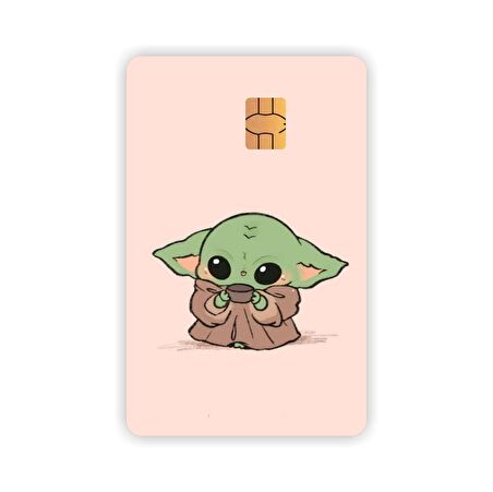 Yoda Kart Kaplama Sticker Kart Etiketi