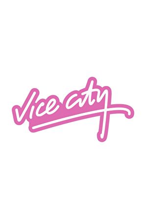 12x6,5 Cm Vice City Sticker Araba Laptop Oto Motor Sticker