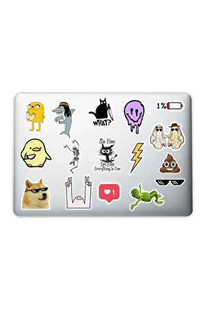 Dekoratif Laptop Notebook Tablet Telefon Sticker Set 017