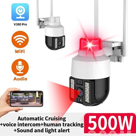 qasul Çakarlı Speed Dome Kablosuz Dış Mekan Güvenlik Kamerası CMR21 Camera Alarm-Özellikli cmr21qsl