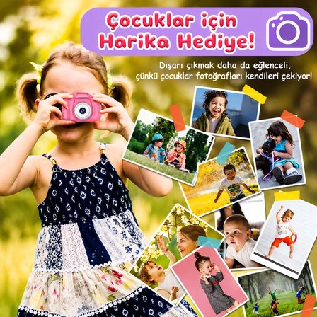 QASUL Mini 1080p Hd Kamera Çocuklar Için Dijital Fotoğraf Makinesi PEMBE,MAVİ,AÇIK YEŞİL