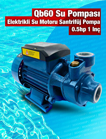 Moonshop QB60 Elektrikli Su Motoru 0.5hp 1 Inç Bahçe Pompası Su Pompası 2 Yıl Garaantili Ürün...