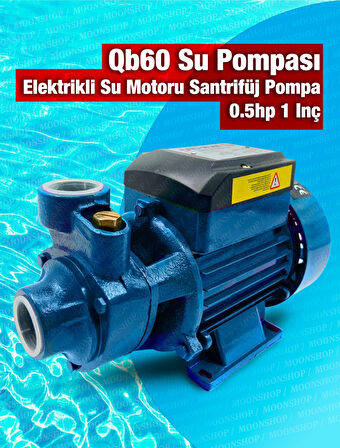 Moonshop QB60 Elektrikli Su Motoru 0.5hp 1 Inç Bahçe Pompası Su Pompası 2 Yıl Garaantili Ürün...