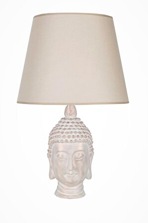 qdec Modern Dizayn Büyük Buda Abajur AntikBeyaz Bej