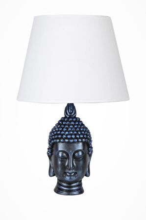 qdec Modern Dizayn Büyük Buda Abajur Cobalt Beyaz