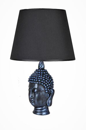 qdec Modern Dizayn Büyük Buda Abajur Cobalt Siyah