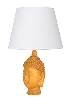 qdec Modern Dizayn Büyük Buda Abajur Sarı Beyaz