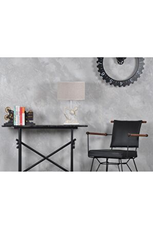 qdec Modern Dizayn İnsan Abajur Beyaz Krem