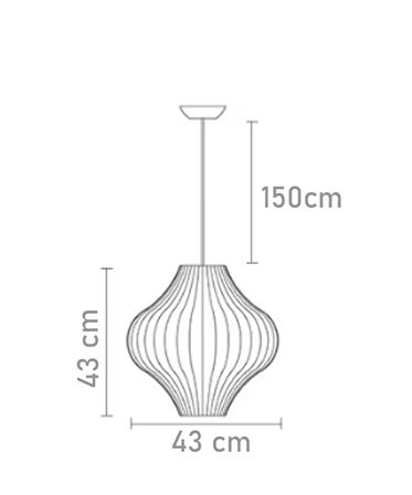 qdec Japon İpek Avize Armut 43 cm
