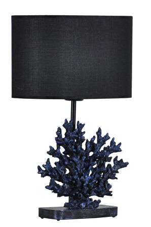 qdec Modern Dizayn Mercan Abajur Cobalt Siyah
