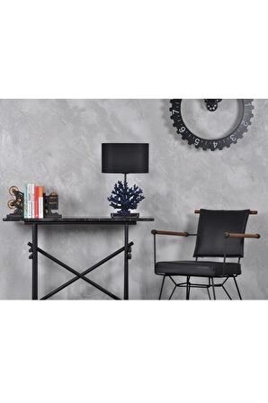 qdec Modern Dizayn Mercan Abajur Cobalt Siyah