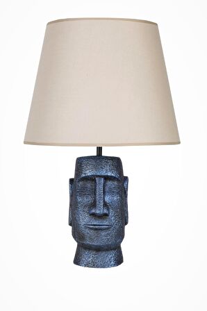 qdec Modern Dizayn Moai Abajur Cobalt Bej