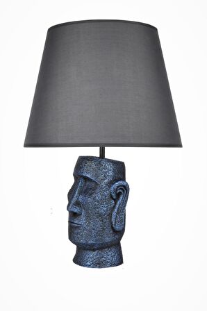 qdec Modern Dizayn Moai Abajur Cobalt Gri
