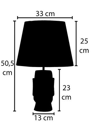 qdec Modern Dizayn Moai Abajur Cobalt Gri