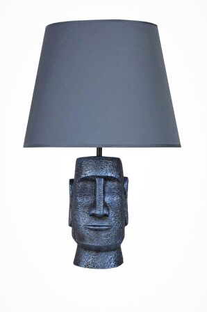 qdec Modern Dizayn Moai Abajur Cobalt Lacivert