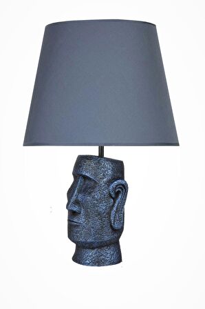 qdec Modern Dizayn Moai Abajur Cobalt Lacivert