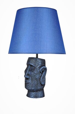 qdec Modern Dizayn Moai Abajur Cobalt Mavi
