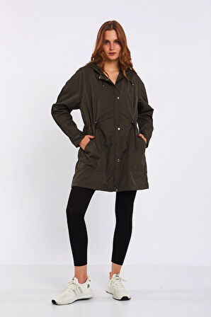 Micro Midi Haki Yağmurluk & Rüzgarlık