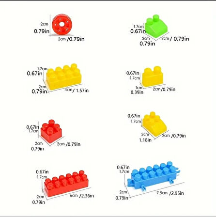 100 Adet Renkli Yapı Bloğu Seti