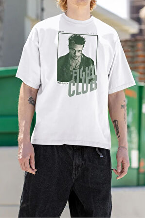 Fight Club 1999 Tyler Durden Baskılı Unisex Tişört, Oversize Film Tişört