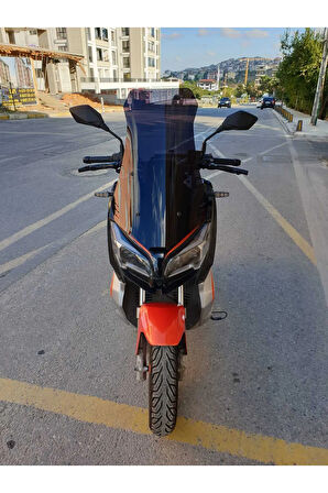 QJ ATR 125 Siperlik Ön Cam 2023 2024 Model 65cm Siyah Renkli 4mm ORTA BOYLU CAM