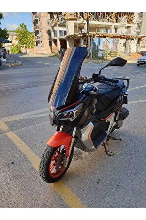 QJ ATR 125 Siperlik Ön Cam 2023 2024 Model 65cm Siyah Renkli 4mm ORTA BOYLU CAM
