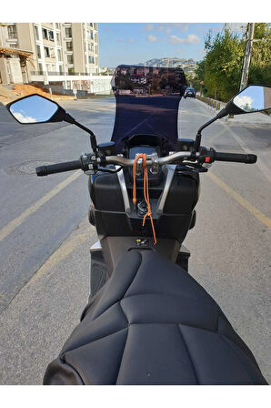 QJ ATR 125 Siperlik Ön Cam 2023 2024 Model 65cm Siyah Renkli 4mm ORTA BOYLU CAM