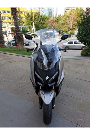 MOTOCAM QJ Fort 350 Siperlik Ön Cam 2023-2025 Model 74cm Şeffaf Renkli 4mm UZUN CAM
