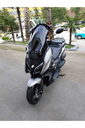 MOTOCAM QJ Fort 350 Siperlik Ön Cam 2023-2025 Model 74cm Siyah Renkli 4mm UZUN CAM