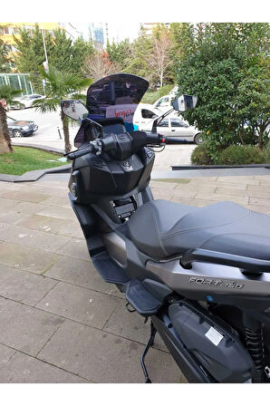 MOTOCAM QJ Fort 350 Siperlik Ön Cam 2023-2025 Model 74cm Siyah Renkli 4mm UZUN CAM