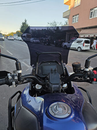 MOTOCAM Qj SRT 550 Siperlik Ön Cam 2022-2025 Model 54cm Siyah Renkli 4mm