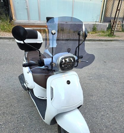 MOTOCAM QJ VPS S 125 Ön Cam 2022-2026 Model 42cm Füme Renkli 4mm Elcikli APARATSIZ