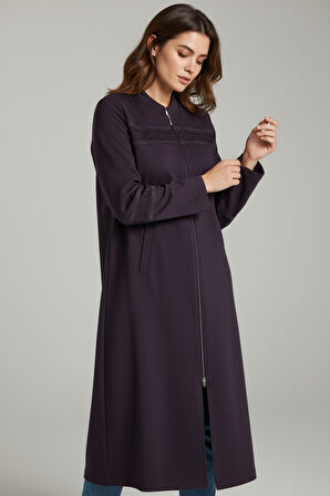 KADIN ÖNÜ FERMUARLI DESENLİ CEPLİ MEVSİMLİK KAP