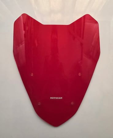 MOTOCAM QJ Fort 350 Ön Cam 2023-2026 Model 40cm Kırmızı Renkli 4mm  SPORTİF