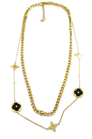 Vc Yonca Kolye - Altın