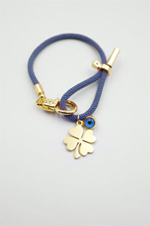 İpli Yonca Bileklik - Mavi