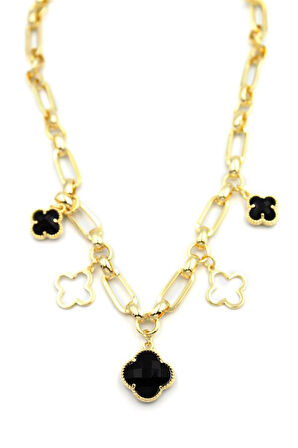 Vc Yonca Kolye - Siyah