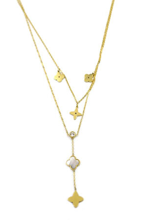 Vc Yonca Kolye - Altın